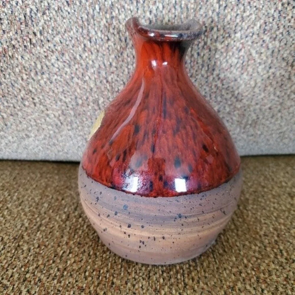 VTG Danish Modern Vase  ERNST KERAMIK of Faxe Denmark / Art Pottery
